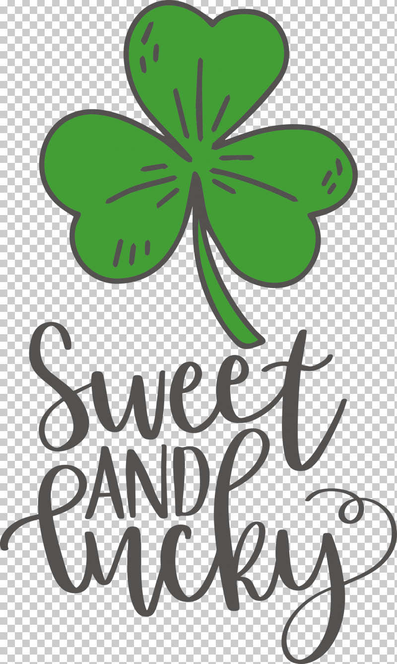 Sweet And Lucky St Patricks Day PNG, Clipart, Biology, Flower, Green, Meter, Plants Free PNG Download