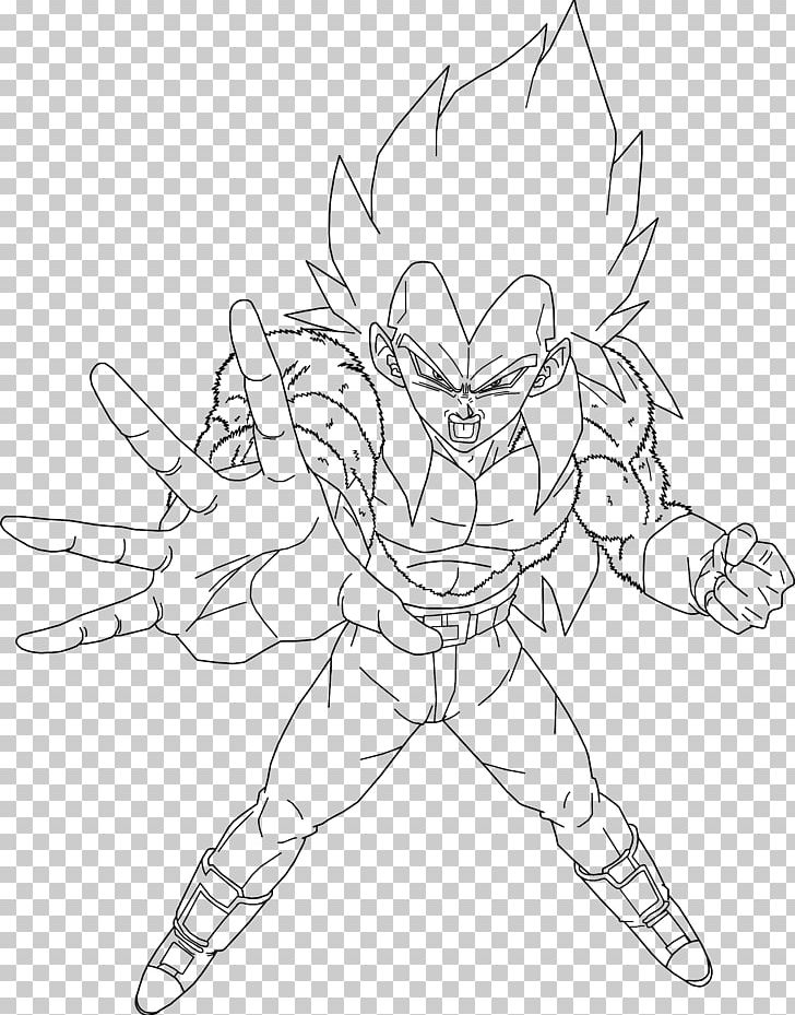 Line Art Vegeta Goku Gogeta Majin Buu PNG, Clipart, Angle, Artwork, Black And White, Cartoon, Dragon Ball Free PNG Download