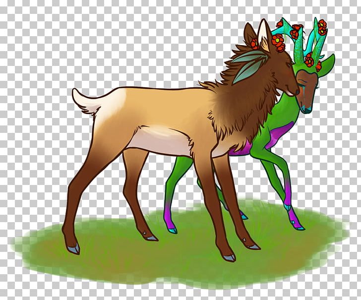 Mustang Reindeer Pack Animal Mane PNG, Clipart, Cattle, Cattle Like Mammal, Character, Deer, Fiction Free PNG Download