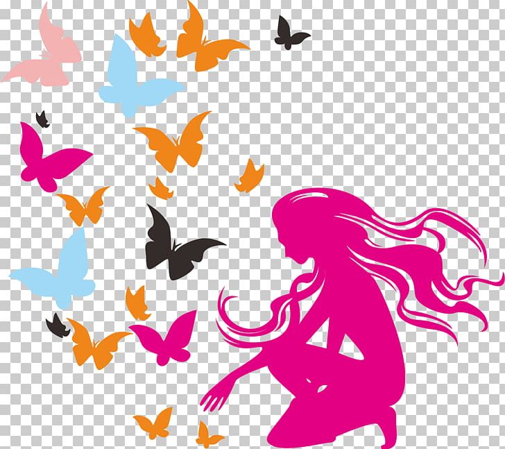 Illustration PNG, Clipart, Beautiful Girl, Beauty, Beauty Salon, Butterflies, Butterfly Free PNG Download