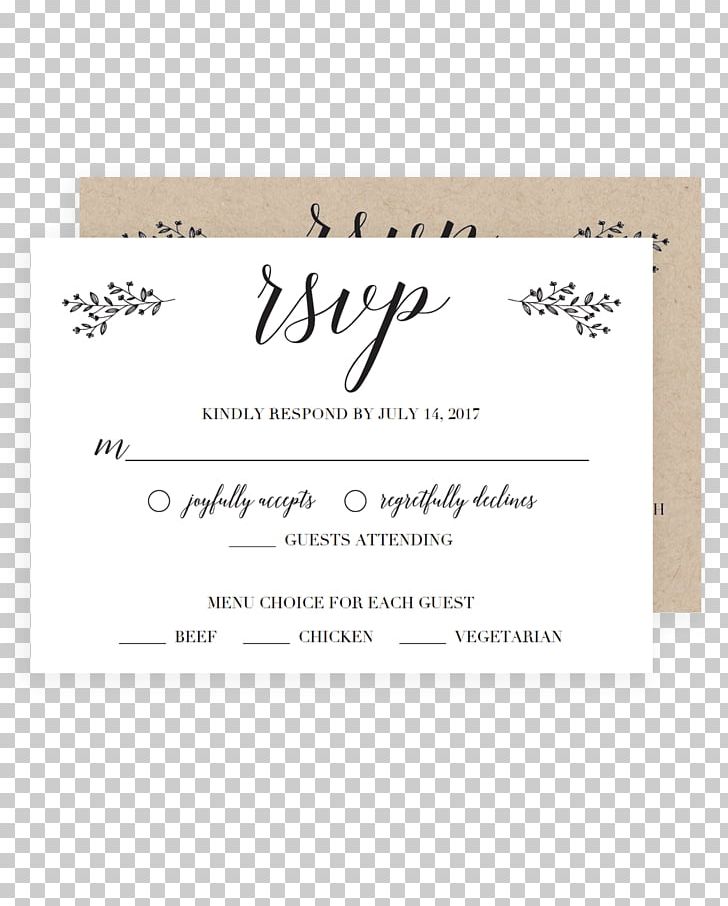 Wedding Invitation Paper RSVP Place Cards PNG, Clipart, Calligraphy, Holidays, Kraft Paper, Line, Menu Free PNG Download