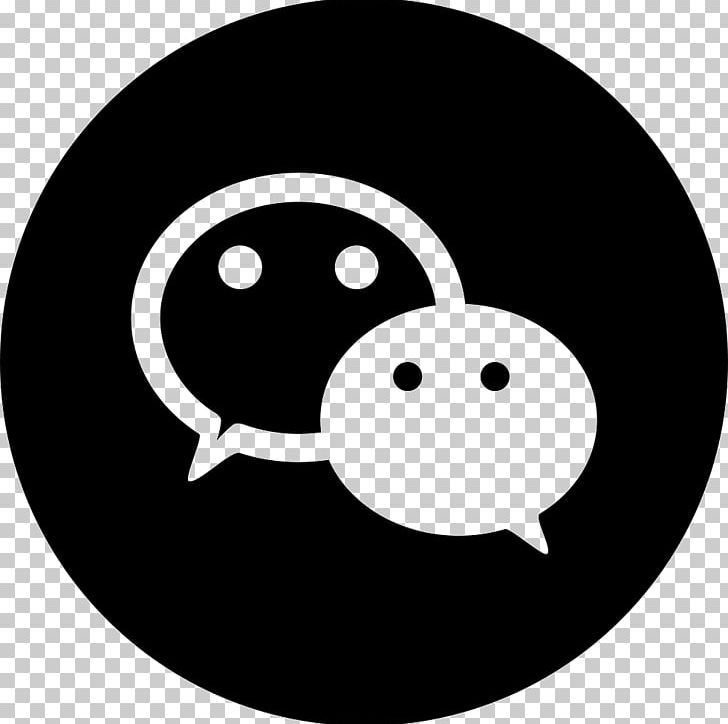 Social Media WeChat Logo Computer Icons PNG, Clipart, Black, Black And White, Circle, Computer Icons, Happiness Free PNG Download