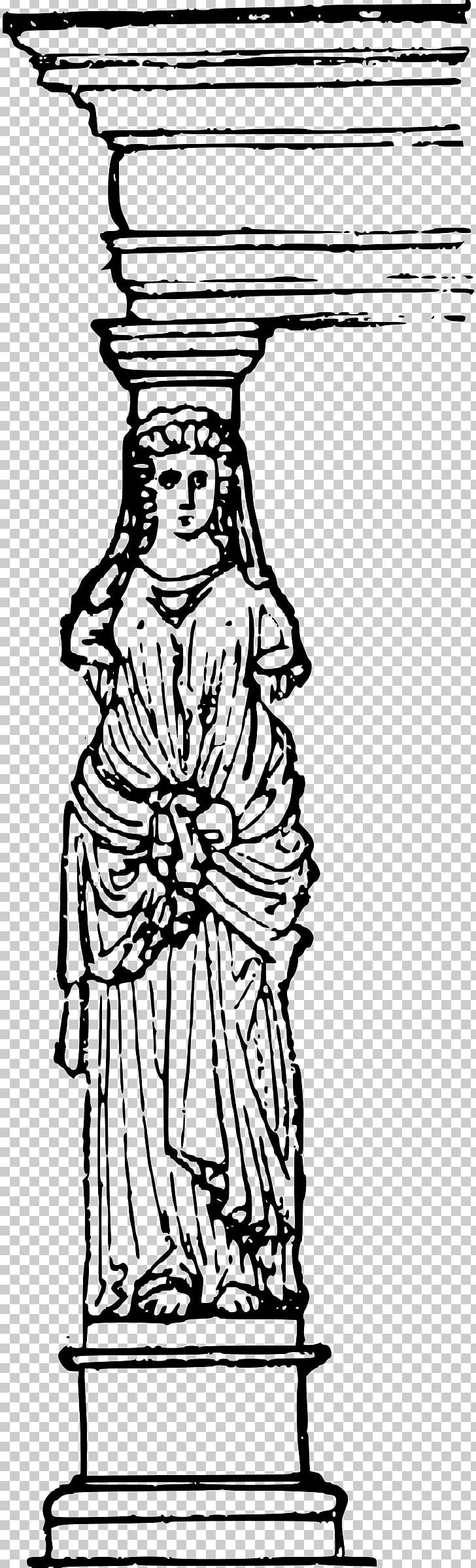 Line Art Drawing Caryatid Architecture PNG, Clipart, Abacus, Architecture, Area, Art, Artwork Free PNG Download