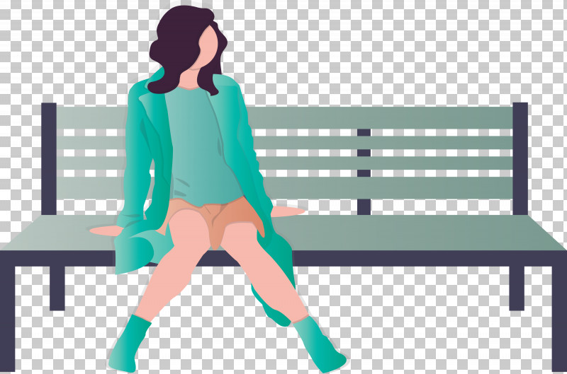 Park Bench Girl PNG, Clipart, Fashion Design, Footwear, Furniture, Girl, Green Free PNG Download