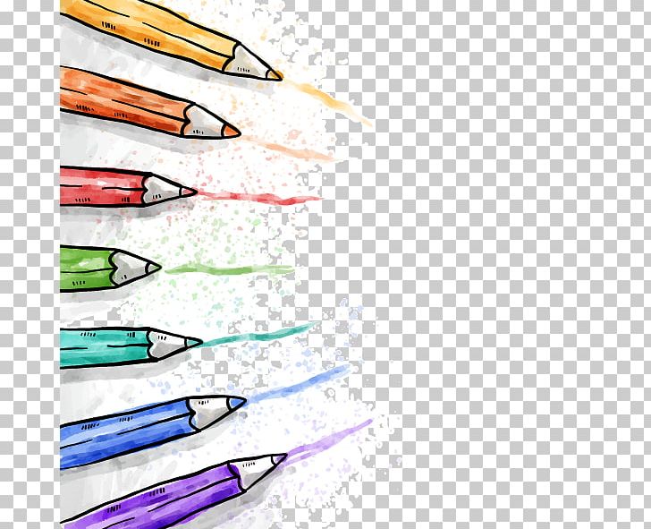 Colored Pencil Drawing Watercolor Painting PNG, Clipart, Cartoon, Cartoon Pencil, Color, Color Pencil, Color Powder Free PNG Download