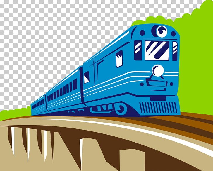 Train Rail Transport Locomotive Illustration PNG, Clipart, Bridge, Diesel Locomotive, Drive, Passenger, Passenger Car Free PNG Download