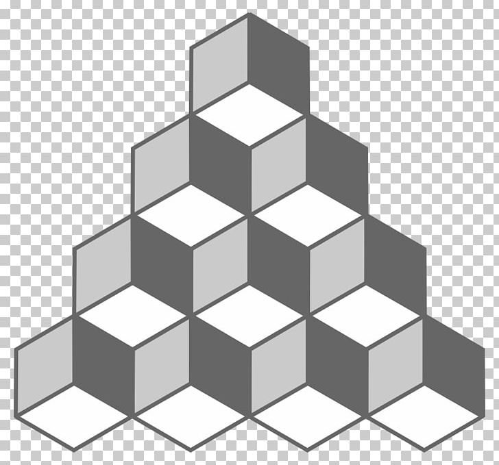 Necker Cube Optical Illusion Penrose Triangle PNG, Clipart, Angle, Art, Black And White, Cube, Hering Illusion Free PNG Download