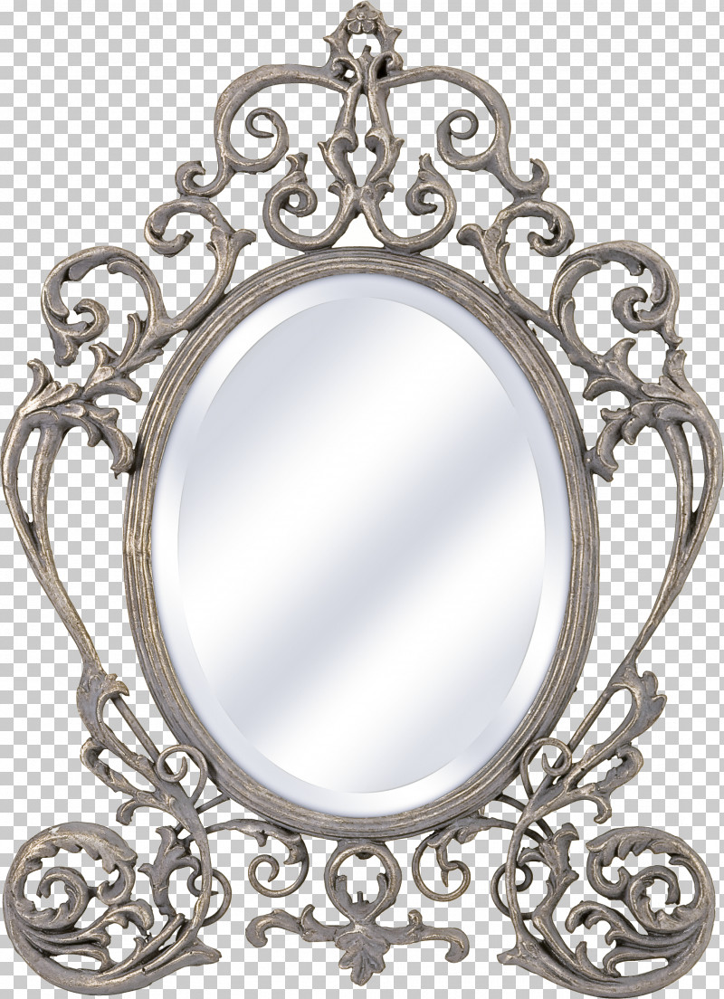 Mirror Metal Ornament Silver Makeup Mirror PNG, Clipart, Makeup Mirror, Metal, Mirror, Ornament, Silver Free PNG Download