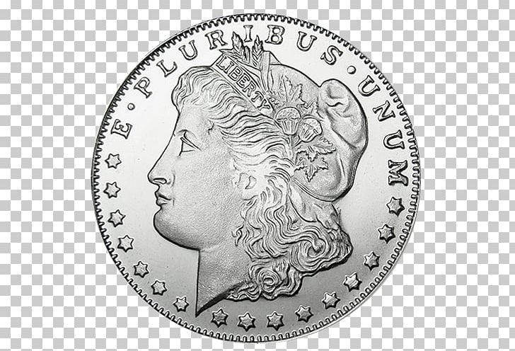 Morgan Dollar Dollar Coin Silver Coin PNG, Clipart, American Silver Eagle, Black And White, Britannia, Circle, Coin Free PNG Download