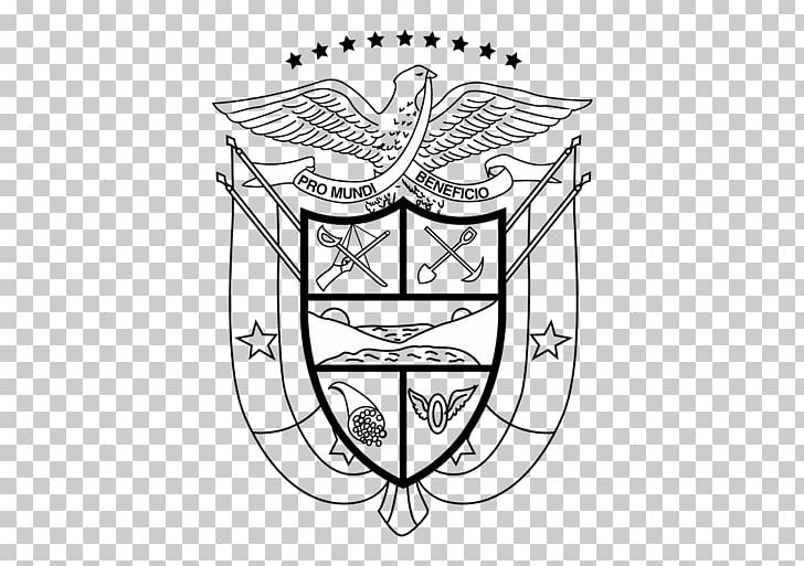 Coat Of Arms Of Panama Drawing Símbolos Patrios De Panamá Escutcheon PNG, Clipart, Angle, Area, Art, Artwork, Black Free PNG Download