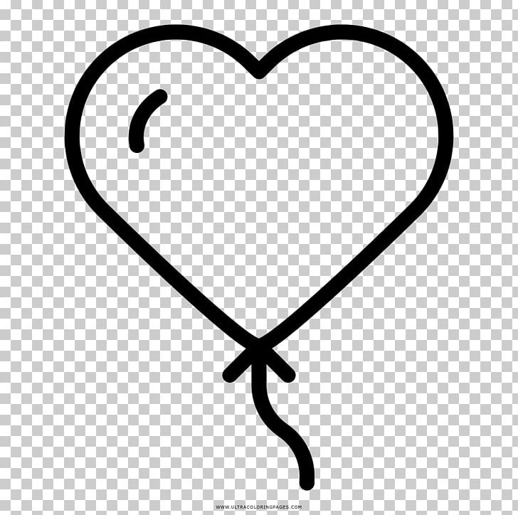 Heart Drawing Balloon Coloring Book PNG, Clipart, Area, Balloon, Black And White, Body Jewelry, Coloring Book Free PNG Download