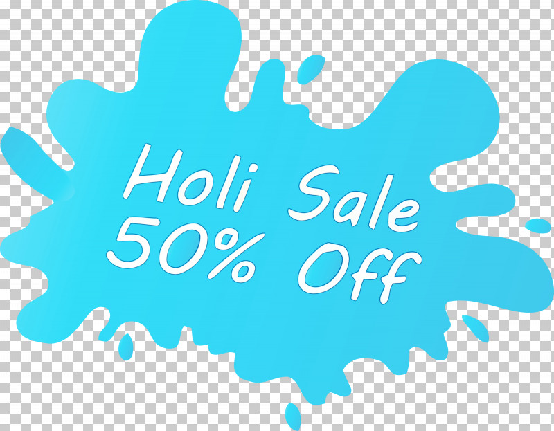 Text Turquoise Aqua Logo Font PNG, Clipart, Aqua, Happy Holi, Holi Offer, Holi Sale, Logo Free PNG Download