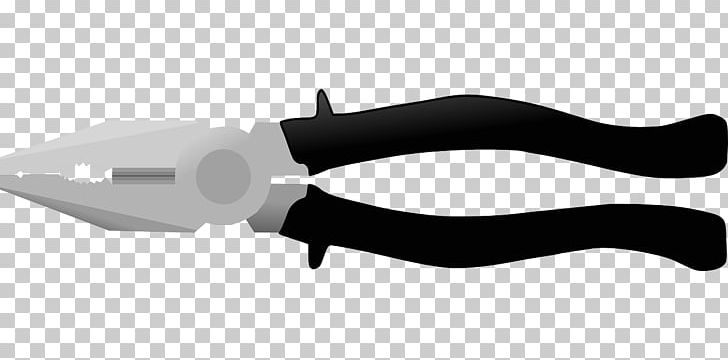 Diagonal Pliers Tool Pincers Tongs PNG, Clipart, Angle, Black And White, Cold Weapon, Diagonal Pliers, Drawing Free PNG Download