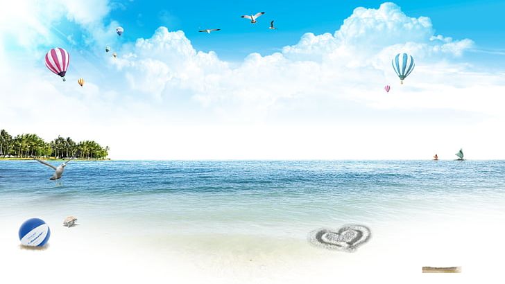 Summer Beach Sea PNG, Clipart, Beach, Beaches, Cloud, Computer Wallpaper, Daytime Free PNG Download