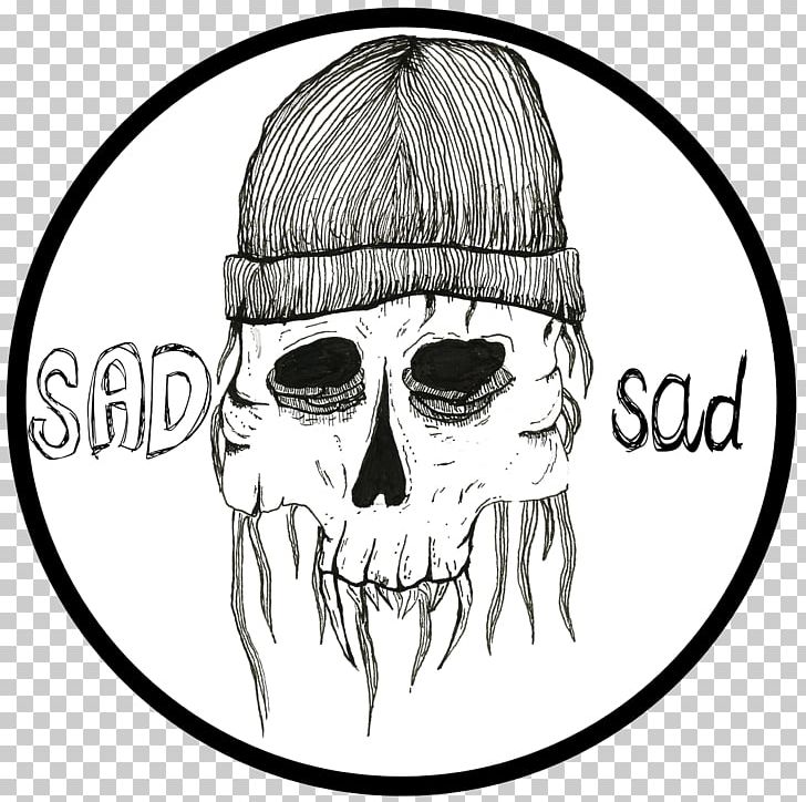 Sticker Smiley Emoticon Sadness PNG, Clipart, Artwork, Black And White, Bone, Bumper Sticker, Drawing Free PNG Download