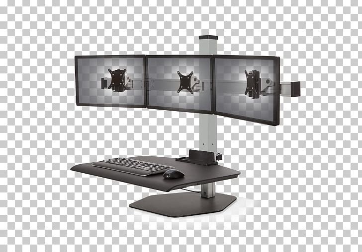 Sit-stand Desk Standing Desk Workstation Flat Display Mounting Interface PNG, Clipart, Angle, Computer Monitor Accessory, Desk, Electronics Accessory, Flat Display Mounting Interface Free PNG Download