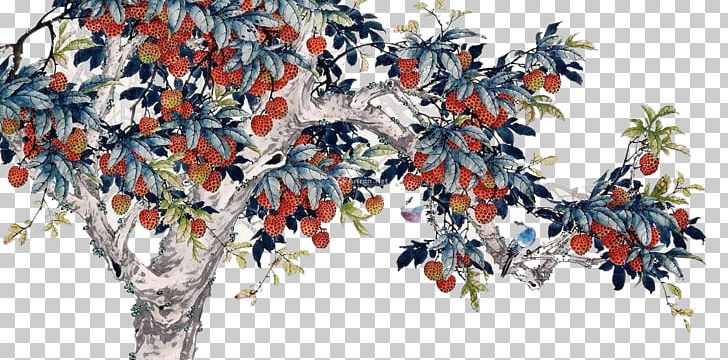 Lychee Chinese Painting PNG, Clipart, Branch, Chinese, Chinese Style, Encapsulated Postscript, Family Tree Free PNG Download