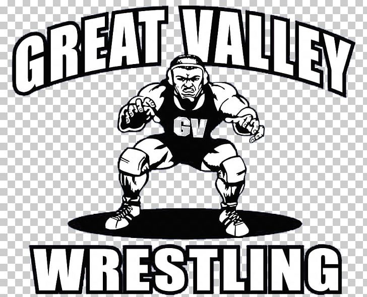 Logo Scholastic Wrestling Great Valley High School Middle School PNG, Clipart, Artwork, Black And White, Brand, Cartoon, Fiction Free PNG Download