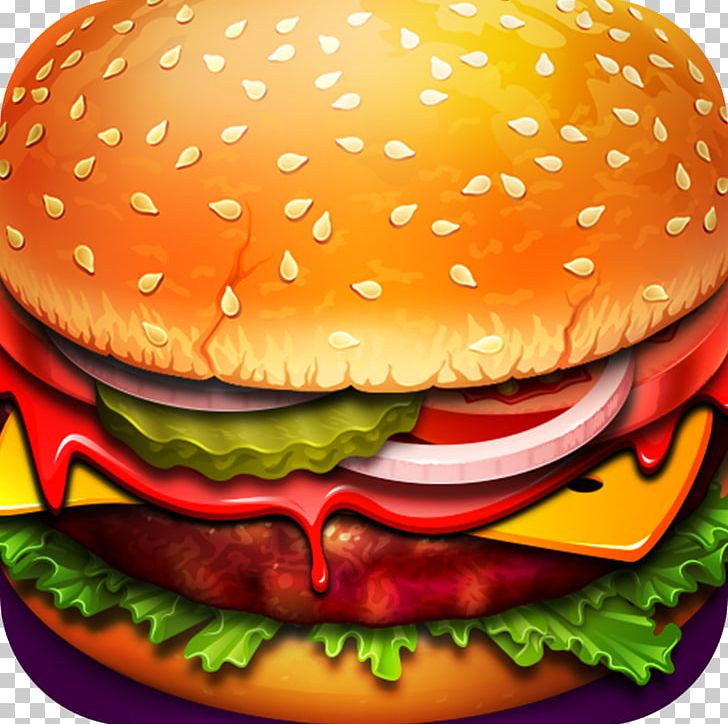 Hamburger Veggie Burger Cheeseburger Fast Food Free Arcade Games PNG, Clipart, Android, Big Mac, Burger, Cheeseburger, Cooking Fever Free PNG Download
