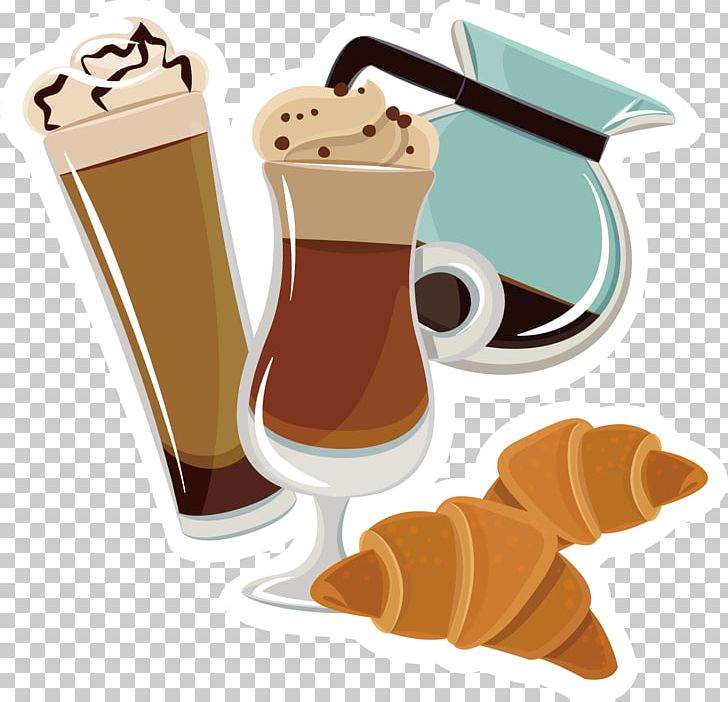 Coffee Soft Drink Croissant Ice Cream Cone PNG, Clipart, Coffee, Coffee Cup, Croissant, Cup, Download Free PNG Download