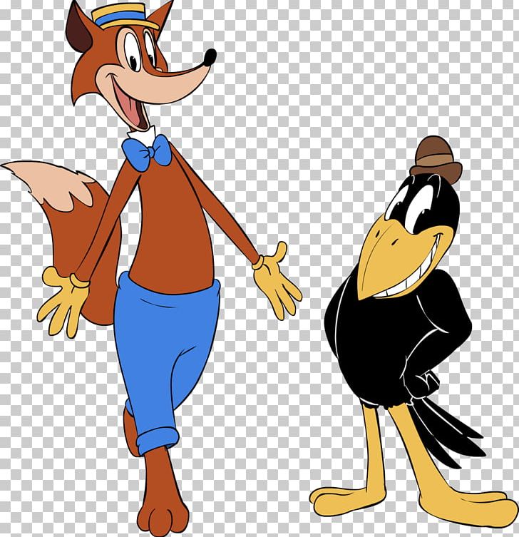 Daffy Duck The Fox And The Crow Donald Duck Character PNG, Clipart, Animals, Animation, Art, Beak, Bird Free PNG Download