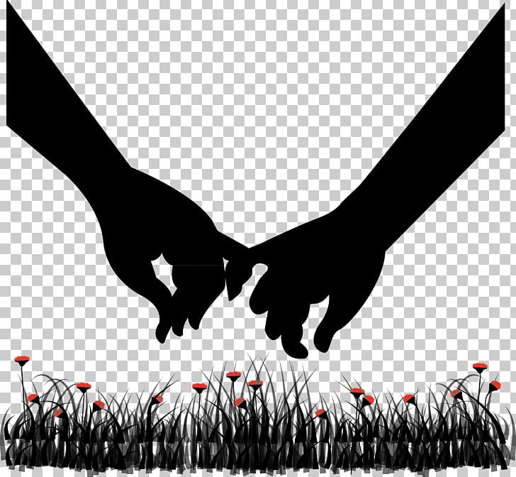 Romance Silhouette Holding Hands PNG, Clipart, Black And White, Cartoon  Couple, Couple Vector, Creative Valentines Day,
