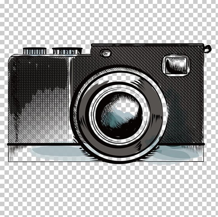Camera Photography Illustration PNG, Clipart, Black, Black Hair, Black White, Camera Icon, Camera Lens Free PNG Download