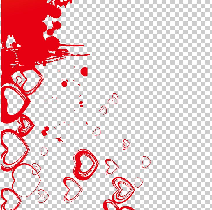 Red Ink Heart Background Material PNG, Clipart, Brush, Circle, Concepteur, Design, Desktop Wallpaper Free PNG Download