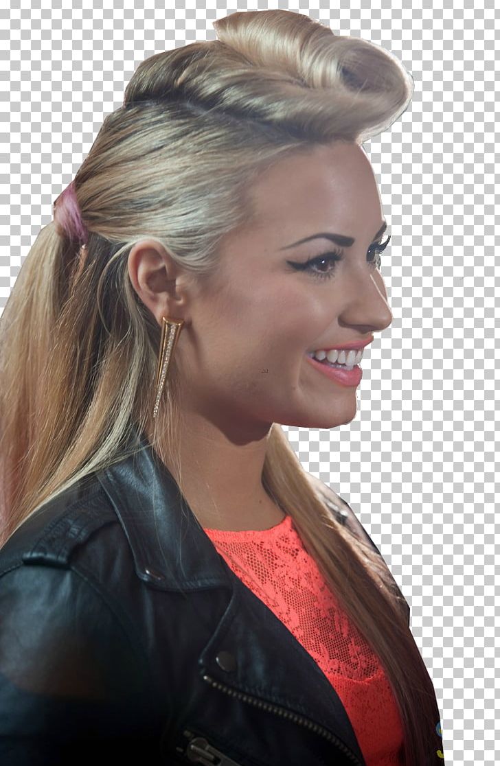 Demi Lovato Blond Long Hair Hairstyle Hair Coloring Png Clipart