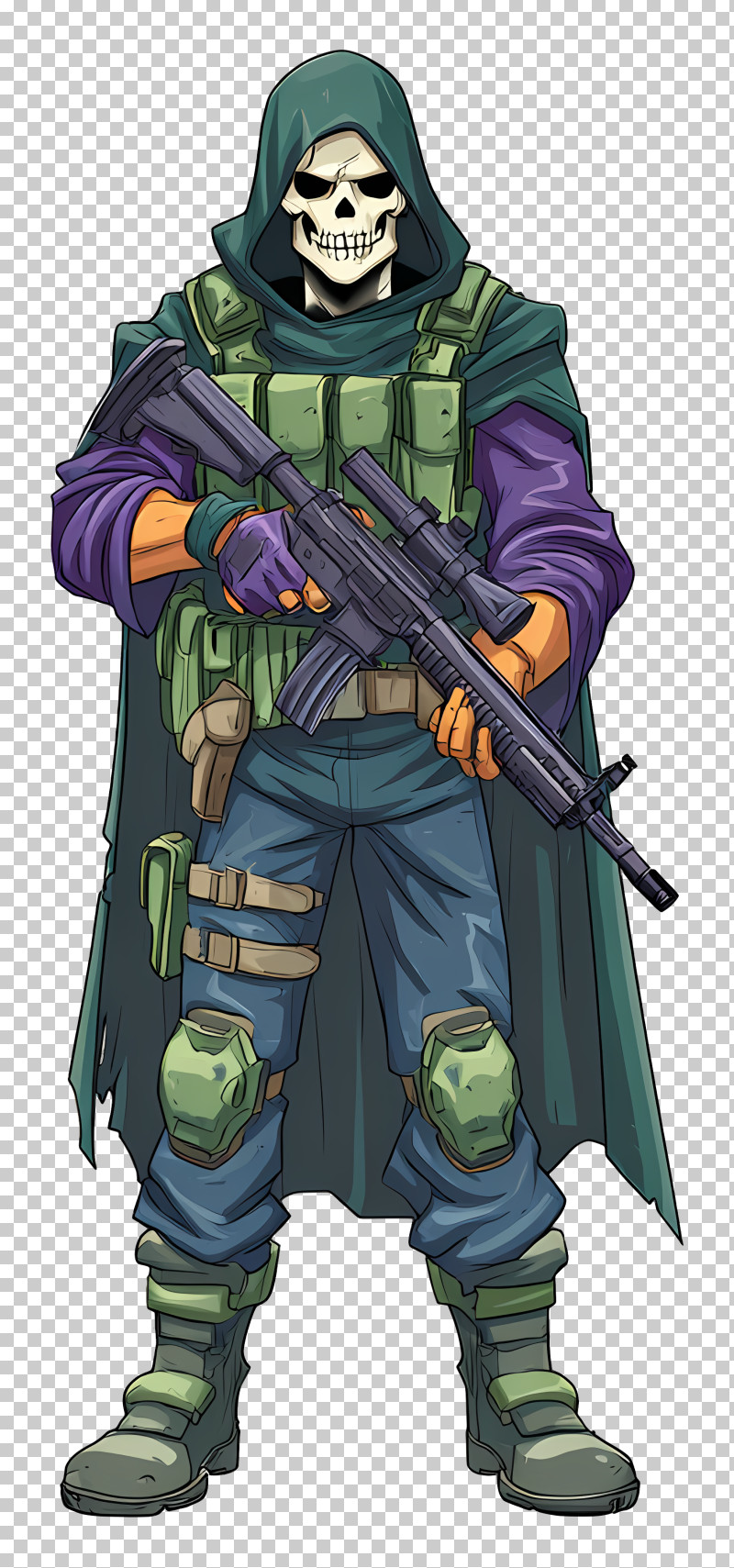 Call Of Duty - Skeleton Warrior With Rifle PNG