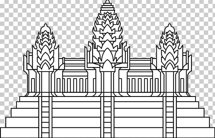 Angkor Wat Khmer Empire French Protectorate Of Cambodia People's Republic Of Kampuchea Japanese Occupation Of Cambodia PNG, Clipart, Angle, Arch, Architecture, Black, Elevation Free PNG Download