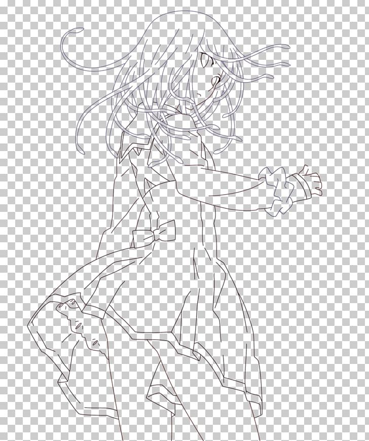 Line Art Drawing Nadeko Sengoku Sketch PNG, Clipart, Angle, Anime, Arm, Artwork, Black Free PNG Download