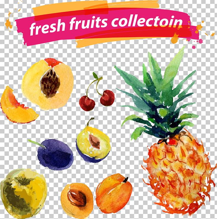Pineapple Watercolor Painting Fruit Euclidean PNG, Clipart, Art, Euclidean Vector, Food, Fruit, Fruit Nut Free PNG Download