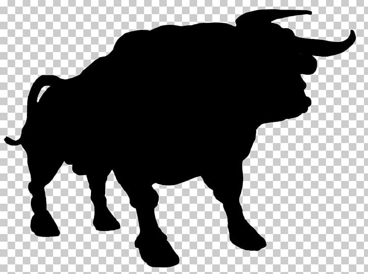 Cattle Bull Silhouette PNG, Clipart, Animals, Black And White, Bull, Cattle, Cattle Like Mammal Free PNG Download