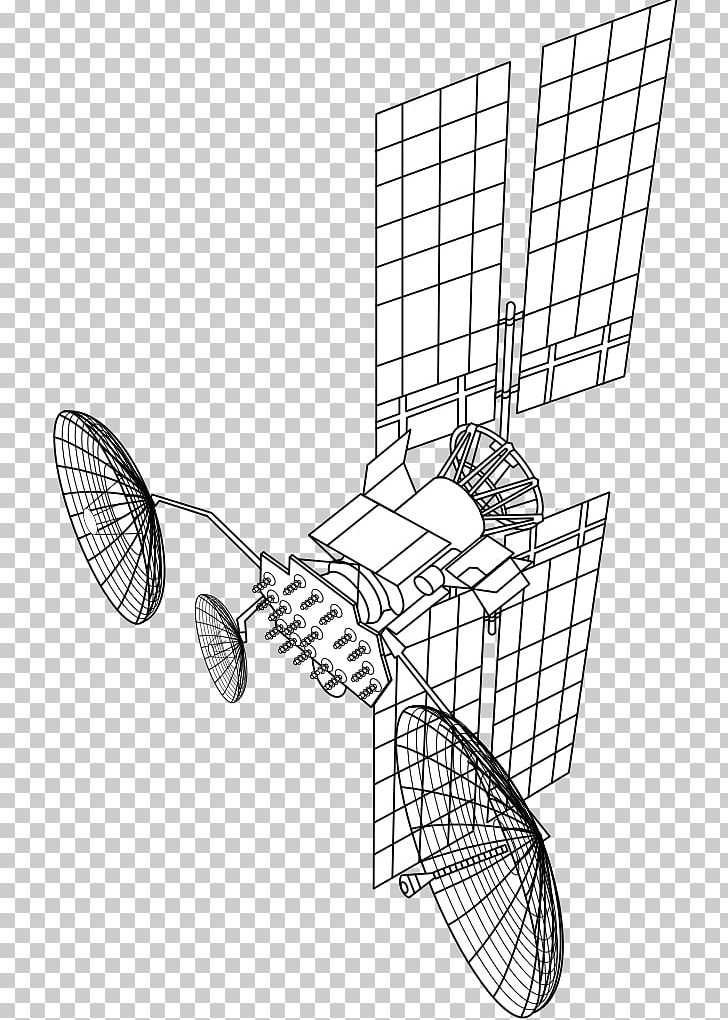 Luch Tracking And Data Relay Satellite Spacecraft Satellite Bus PNG, Clipart, Angle, Area, Black And White, Communications Satellite, Drawing Free PNG Download