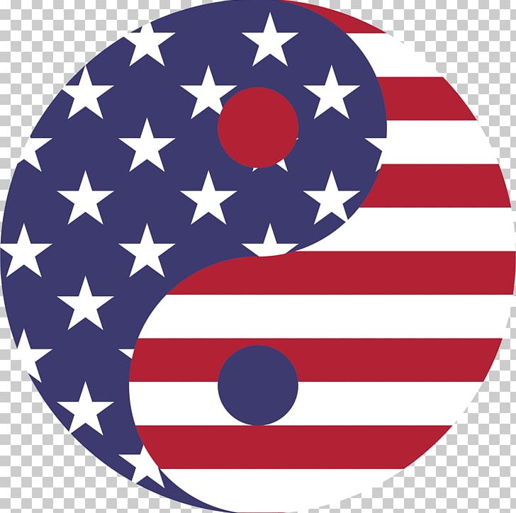 Flag Of The United States Yin And Yang Symbol PNG, Clipart, Area, Blue, Chinese Dragon, Circle, Computer Icons Free PNG Download
