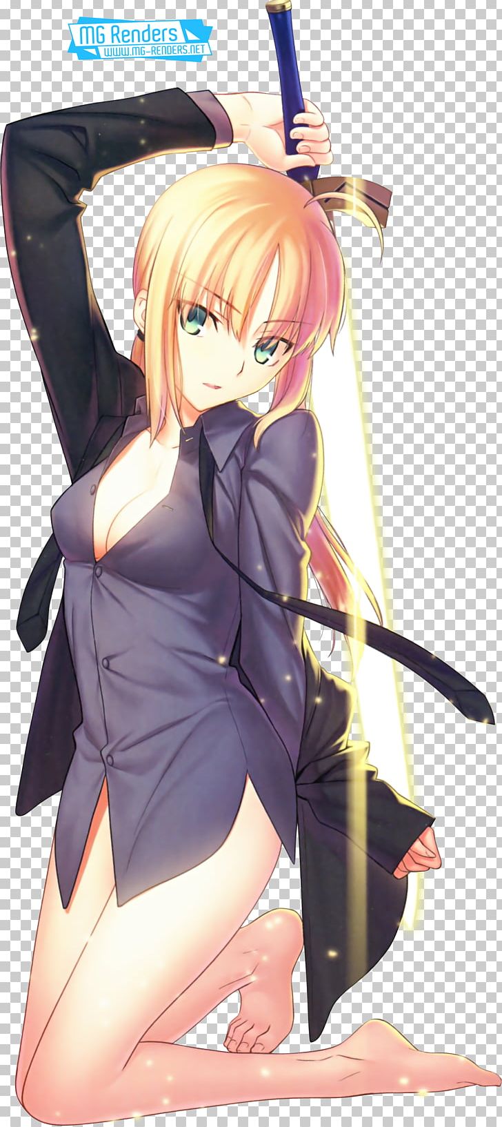 Saber Fate/Zero Fate/stay Night Anime Type-Moon PNG, Clipart, Anime, Arm, Artist, Barefoot Blonde, Black Hair Free PNG Download