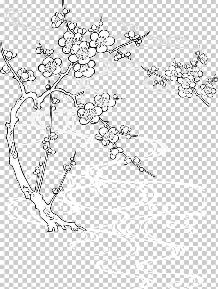 Paper Drawing Cherry Blossom Line Art PNG, Clipart, Branch, Creative Background, Deviantart, Flower, Ink Splash Free PNG Download
