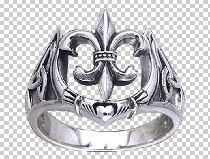 Silver Claddagh Ring Fleur-de-lis Clothing Accessories PNG, Clipart, Body Jewellery, Body Jewelry, Claddagh Ring, Clothing Accessories, Costume Free PNG Download