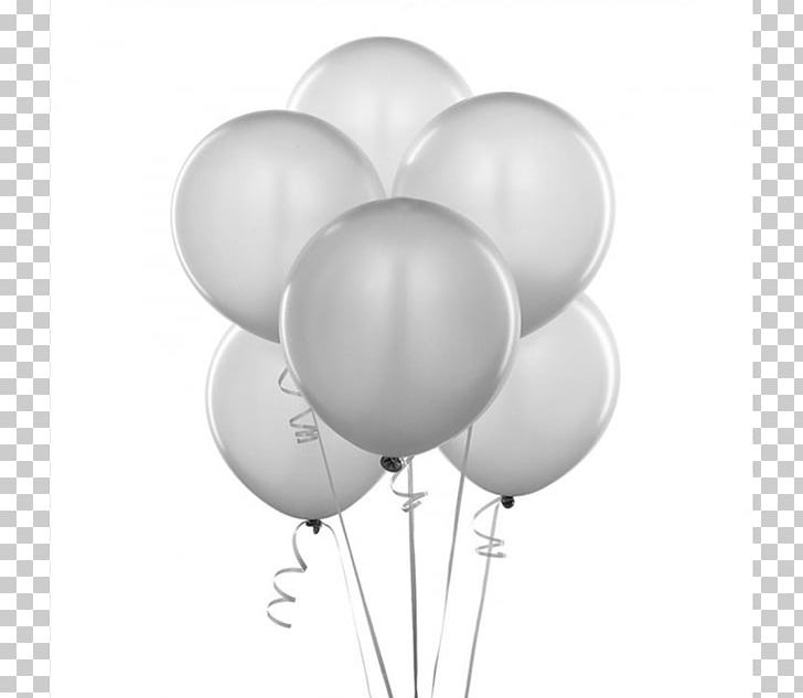 Balloon Party Birthday Paper Silver PNG, Clipart, Balloon, Balloons, Birthday, Black And White, Bopet Free PNG Download