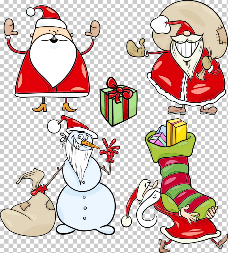 Santa Claus PNG, Clipart, Cartoon, Christmas, Christmas Eve, Paint, Pleased Free PNG Download