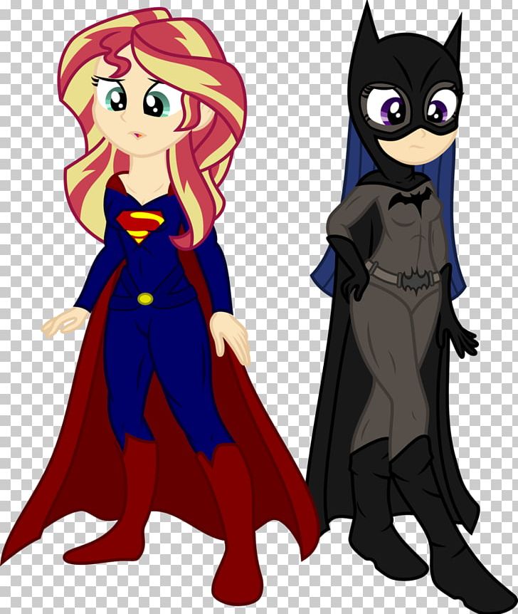 Twilight Sparkle Sunset Shimmer Batman Superman Batgirl PNG, Clipart, Art, Character, Costume, Fiction, Fictional Character Free PNG Download
