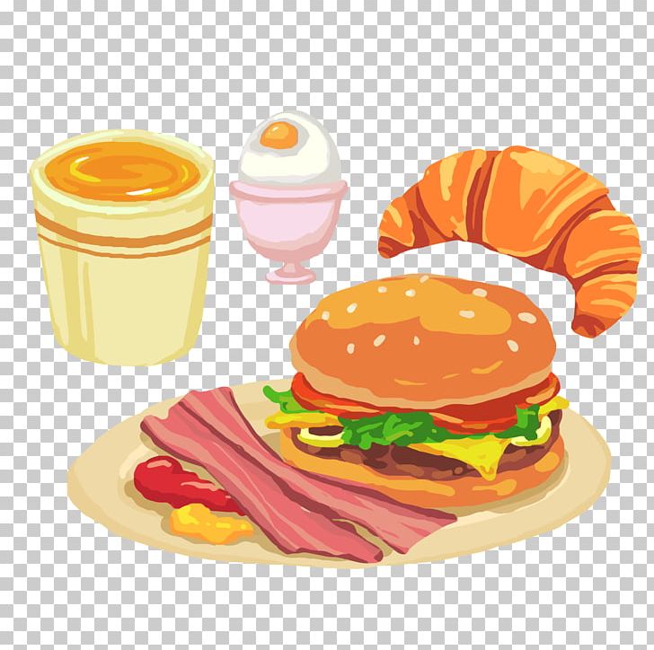 Breakfast Hamburger PNG, Clipart, Adobe Illustrator, American Food, Bacon, Break, Breakfast Food Free PNG Download