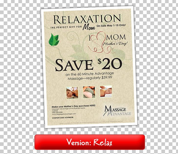 Massage Chair Mother's Day Flyer Massage Table PNG, Clipart,  Free PNG Download