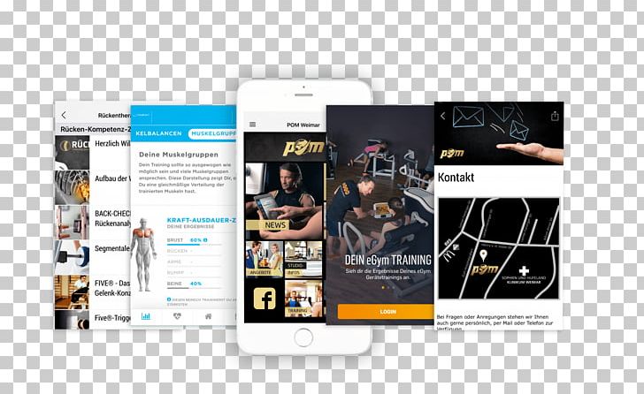 POM Weimar Am Klinikum Fitness Centre Physical Fitness Multimedia PNG, Clipart, Advertising, Brand, Communication, Display Advertising, Endurance Free PNG Download