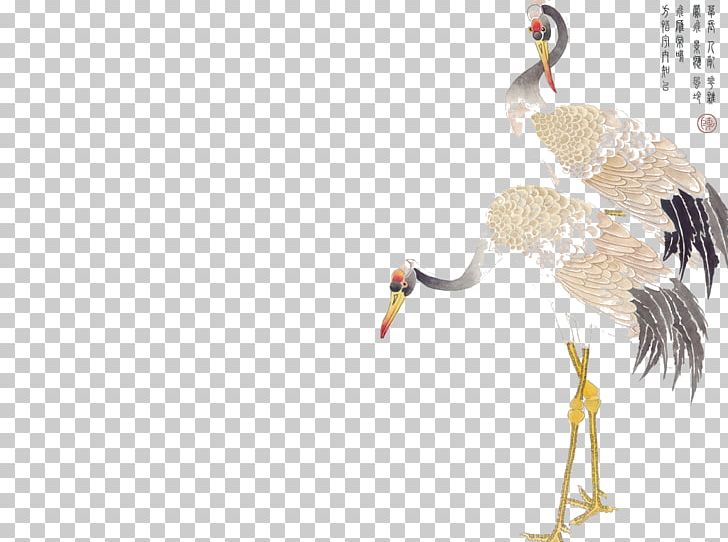 China Crane Bird Chinese Painting PNG, Clipart, Chinese, Chinese Style, Color, Crane Bird, Cranes Free PNG Download