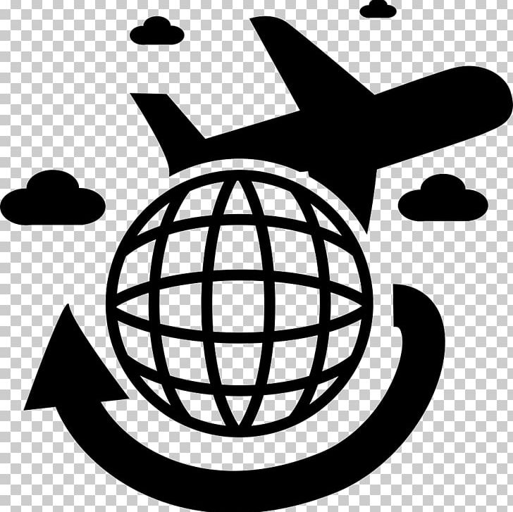 Earth Travel Hotel Encapsulated PostScript PNG, Clipart, Airplane, Around, Artwork, Ball, Black And White Free PNG Download