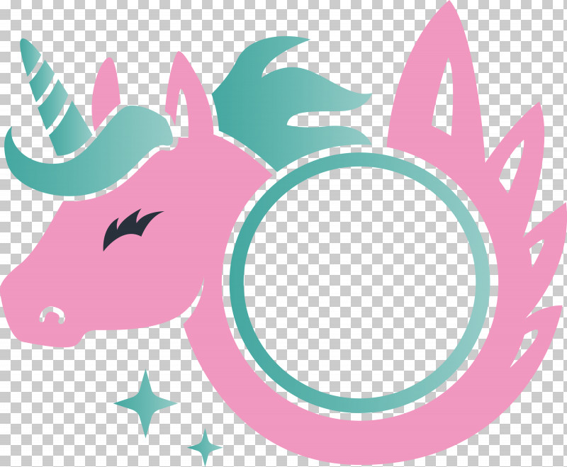 Unicorn Frame PNG, Clipart, Circle, Line, Pink, Turquoise, Unicorn Frame Free PNG Download