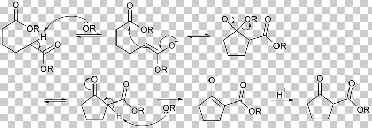 Dieckmann Condensation Condensation Reaction Reaction Mechanism Chemical Reaction Organic Reaction PNG, Clipart, Angle, Auto Part, Black And White, Body Jewelry, Chemical Reaction Free PNG Download