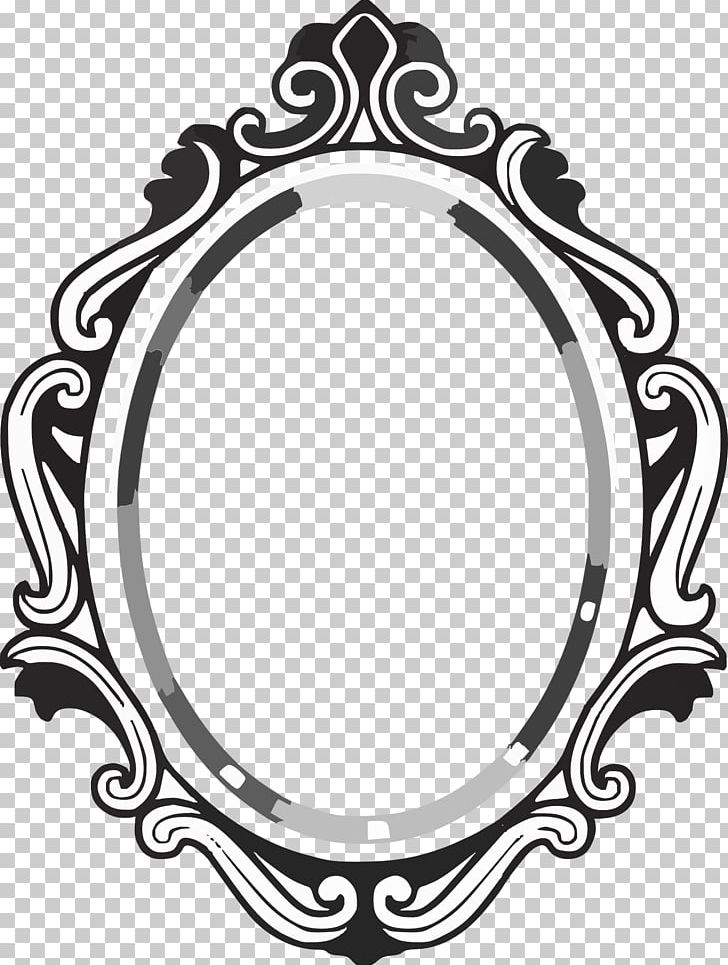 Magic Mirror Free Content Drawing PNG, Clipart, Black, Black And White, Circle, Classic, Classic Border Free PNG Download